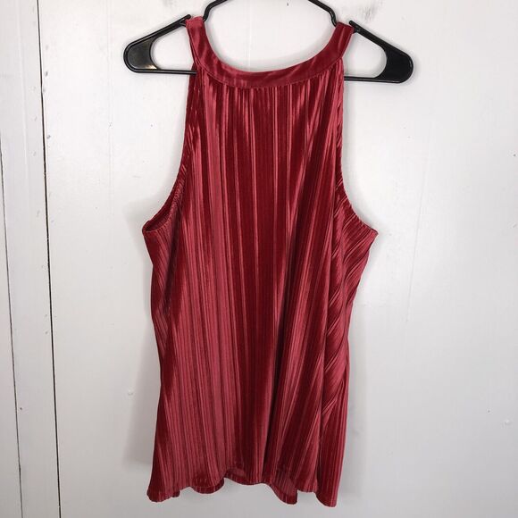 Torrid Velour Tank Top High Neck Ribbed Glam Night Out Holiday WOmens 1X Soft - Picture 2 of 8